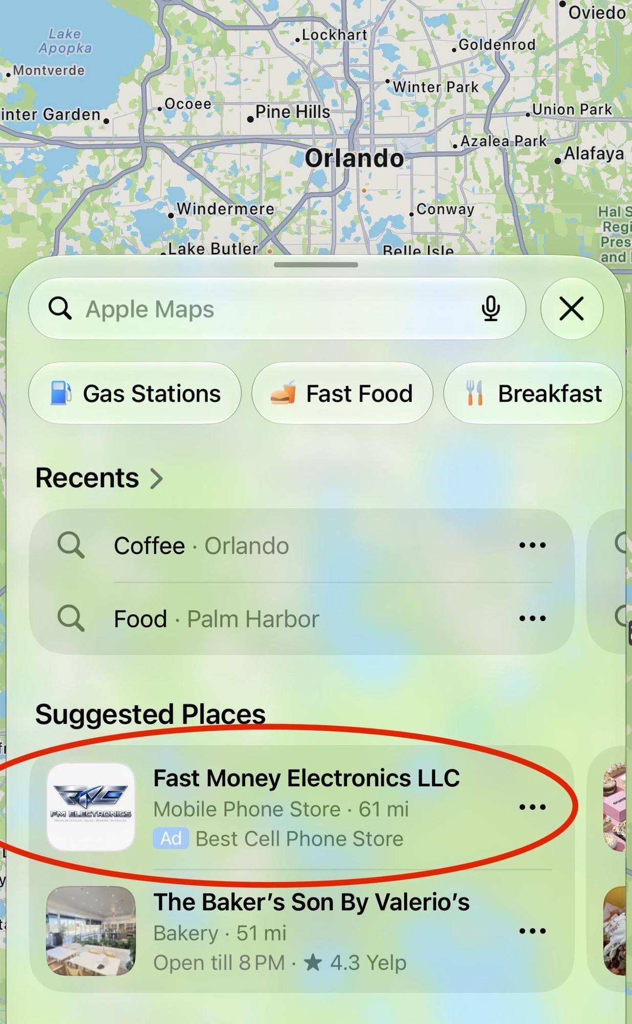 Apple Maps has Ads now