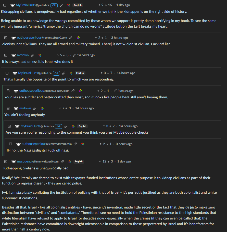 "Murdering civilians is okay if they're Bad Camp" - another ordinary day on dbzer0